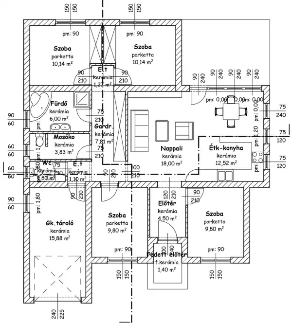 Eladó új építésű családi ház, Nyírtura 5 szoba 96 m² 58.5 M Ft